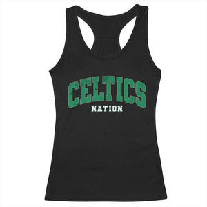 Celtic Nation Racerback Tank Top Sports Varsity Aesthetic Letters Cap TS11 Black Print Your Wear