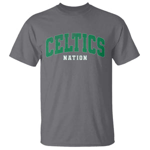 Celtic Nation T Shirt Sports Varsity Aesthetic Letters Cap TS11 Charcoal Print Your Wear