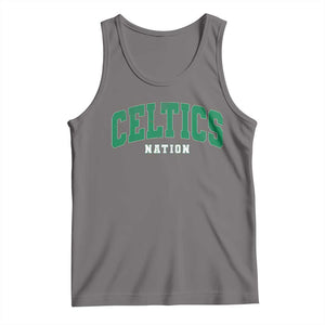 Celtic Nation Tank Top Sports Varsity Aesthetic Letters Cap TS11 Deep Heather Print Your Wear