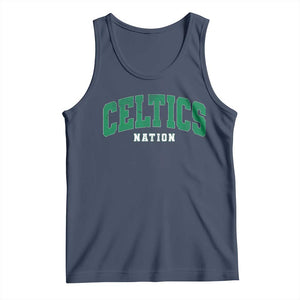 Celtic Nation Tank Top Sports Varsity Aesthetic Letters Cap TS11 Navy Print Your Wear