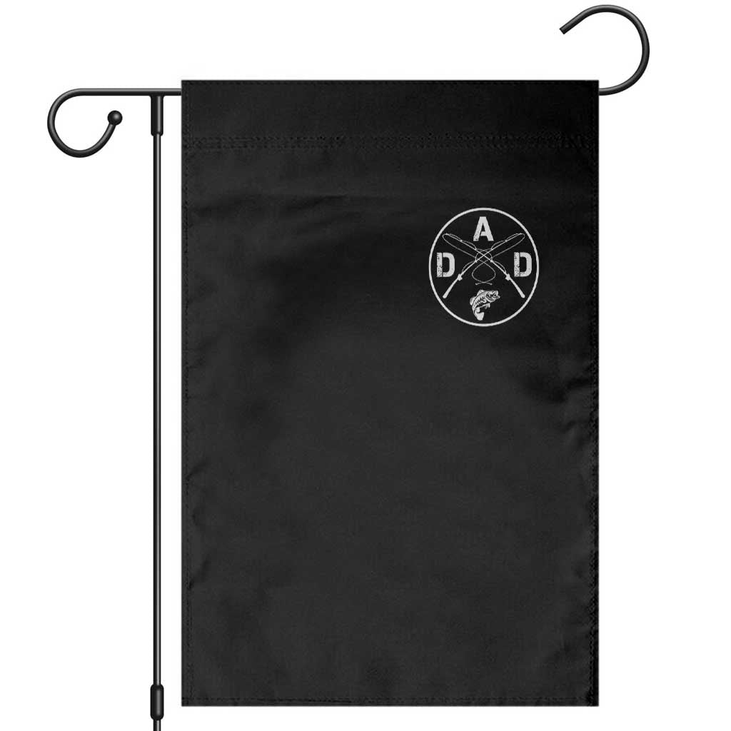 Fishing Dad Garden Flag Fisherman Fish Lover Father's Day Gift TS11 Black Print Your Wear