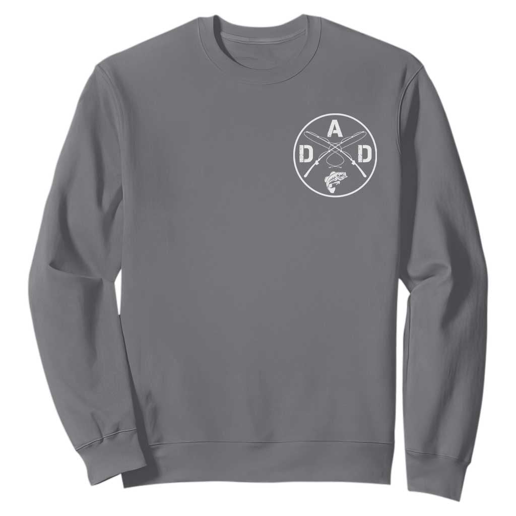 Fishing Dad Sweatshirt Fisherman Fish Lover Father's Day Gift TS11 Charcoal Print Your Wear