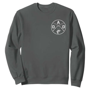 Fishing Dad Sweatshirt Fisherman Fish Lover Father's Day Gift TS11 Dark Heather Print Your Wear
