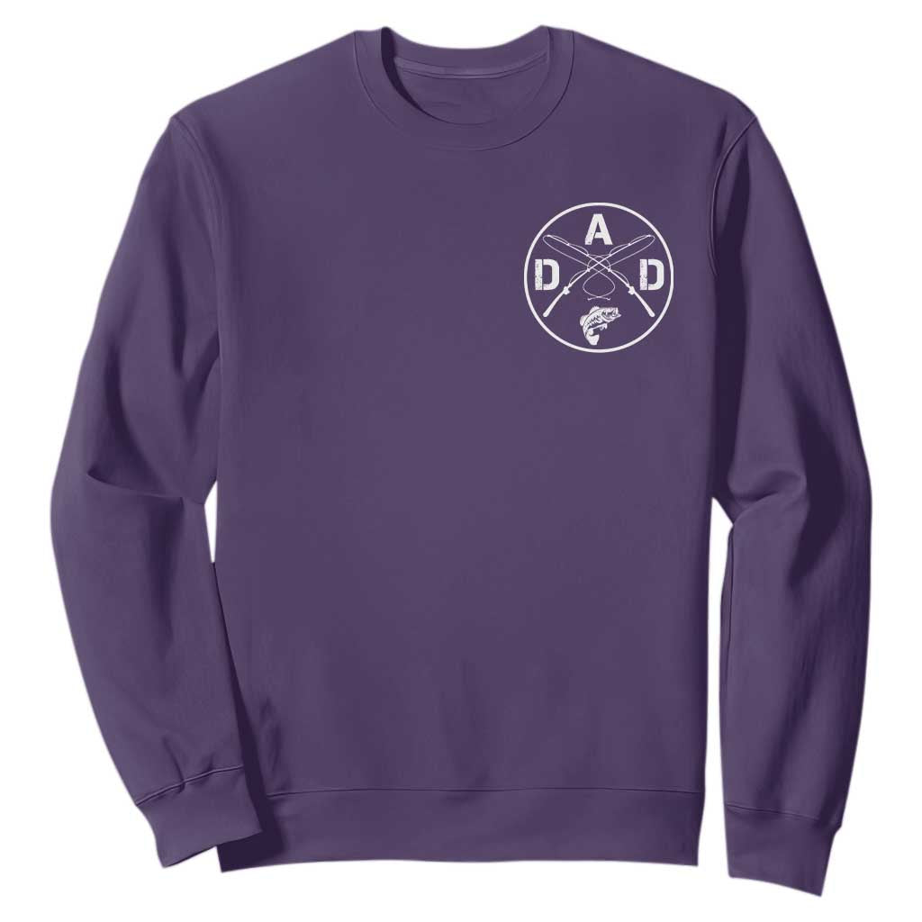 Fishing Dad Sweatshirt Fisherman Fish Lover Father's Day Gift TS11 Purple Print Your Wear