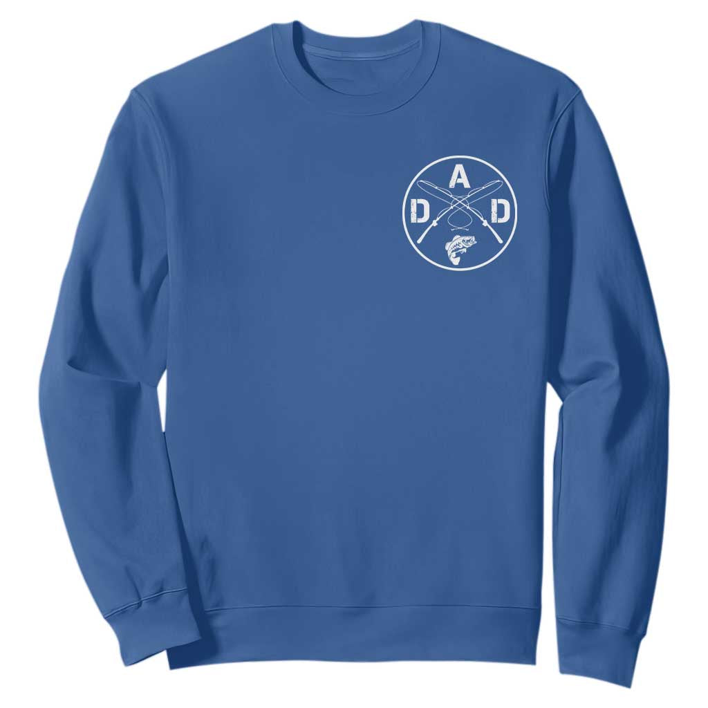 Fishing Dad Sweatshirt Fisherman Fish Lover Father's Day Gift TS11 Royal Blue Print Your Wear