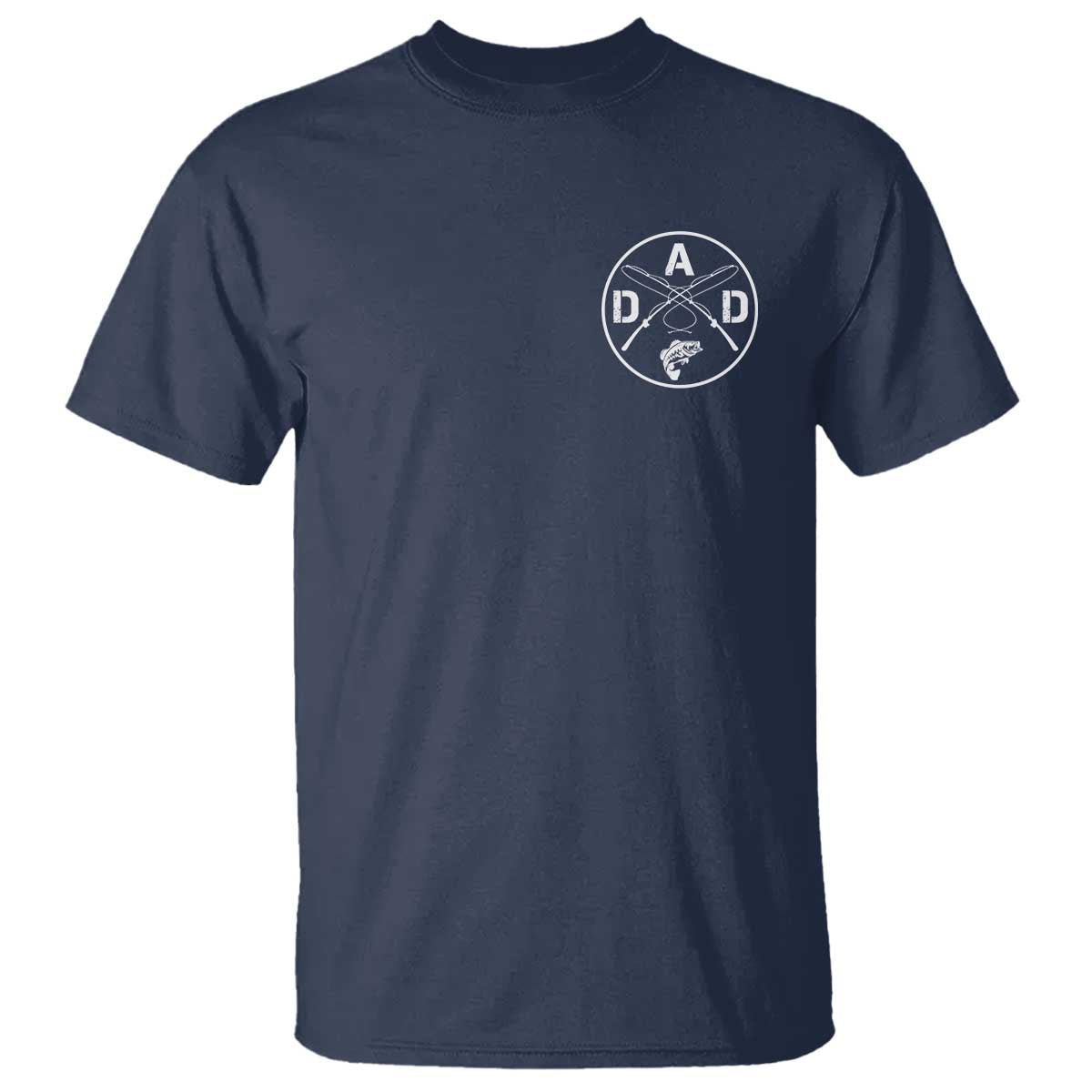 Fishing Dad T Shirt Fisherman Fish Lover Father's Day Gift TS11 Navy Print Your Wear