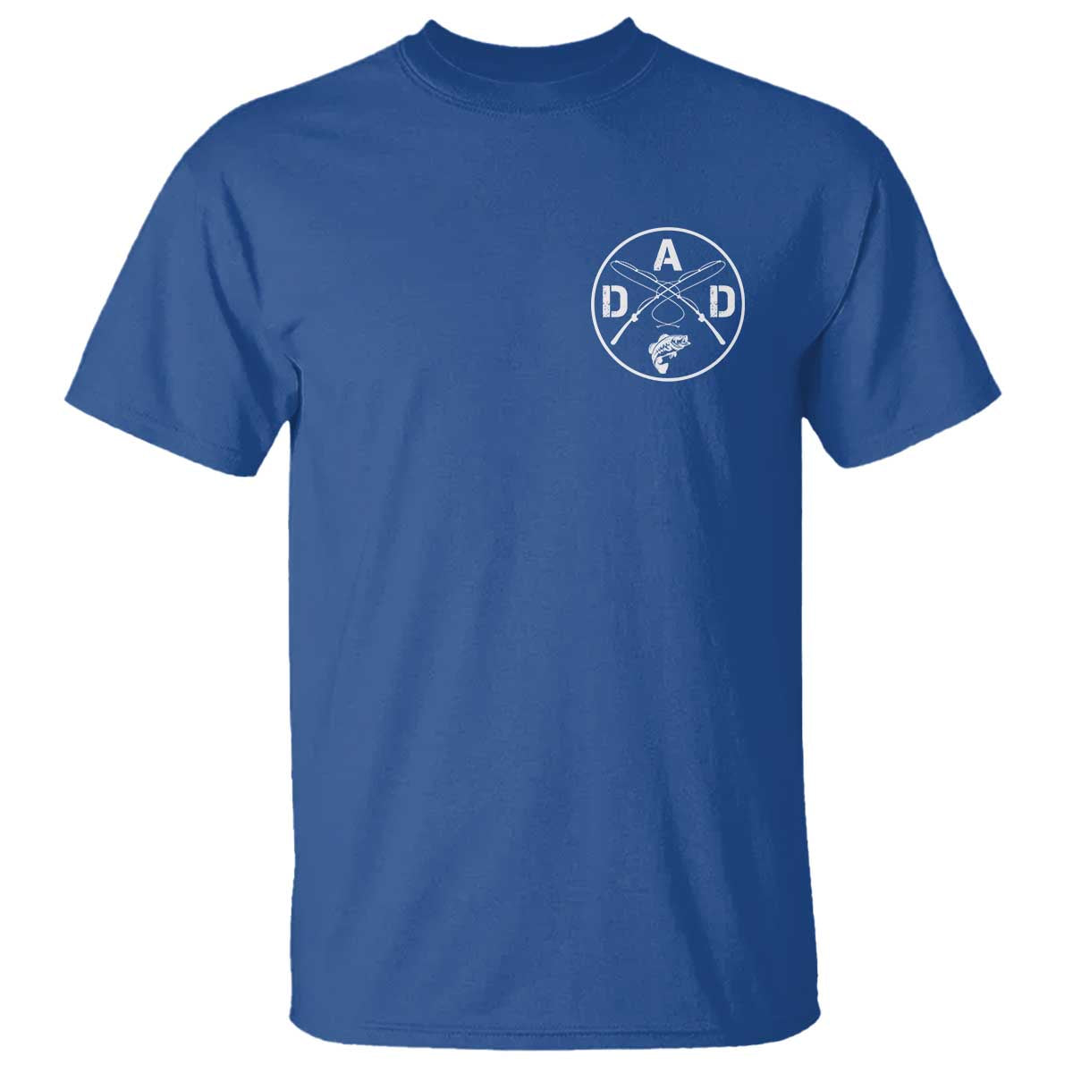 Fishing Dad T Shirt Fisherman Fish Lover Father's Day Gift TS11 Royal Blue Print Your Wear
