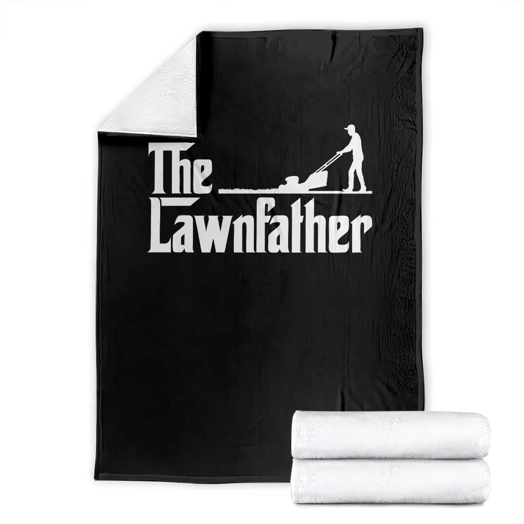 The Lawnfather Throw Blanket Lawn Mowing Dad Gardening Fathers Day TS11 Black Print Your Wear
