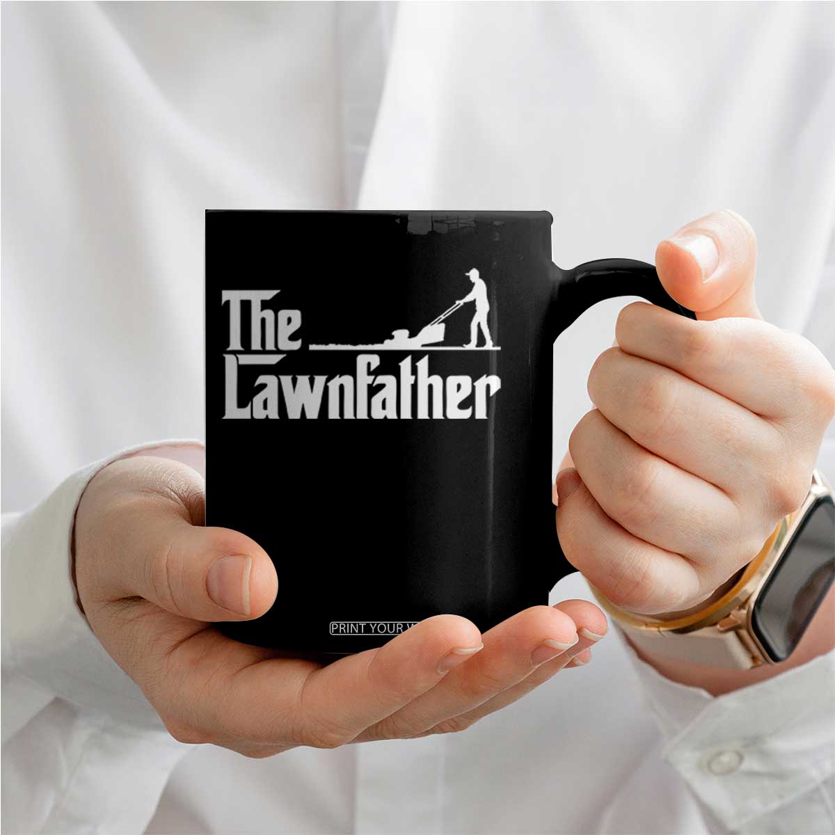 The Lawnfather Coffee Mug Lawn Mowing Dad Gardening Fathers Day TS11 Print Your Wear