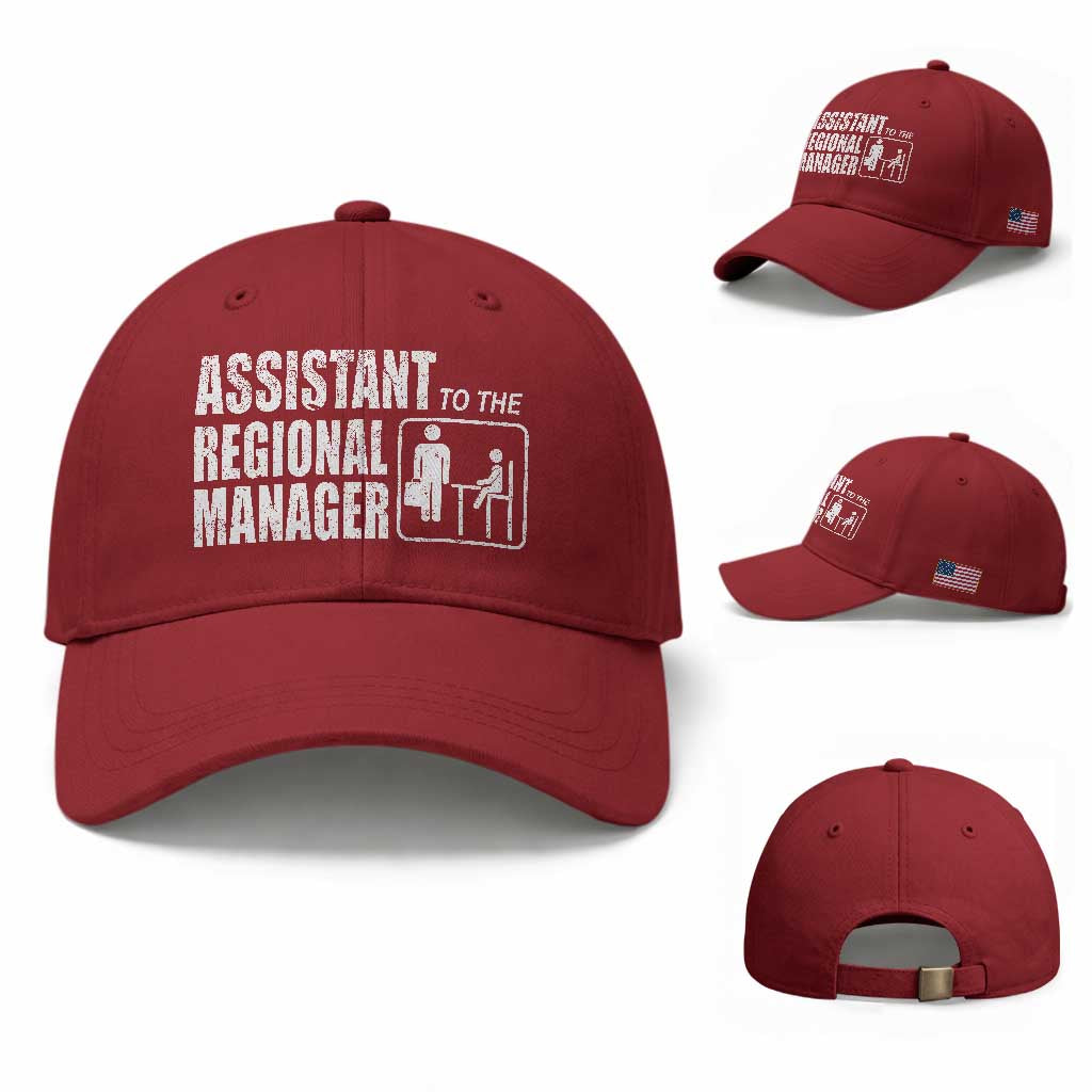 Assistant To The Regional Manager Baseball Cap Funny Dad Baby Matching TS11 Baseball Cap Universal Fit Cherry Red Print Your Wear
