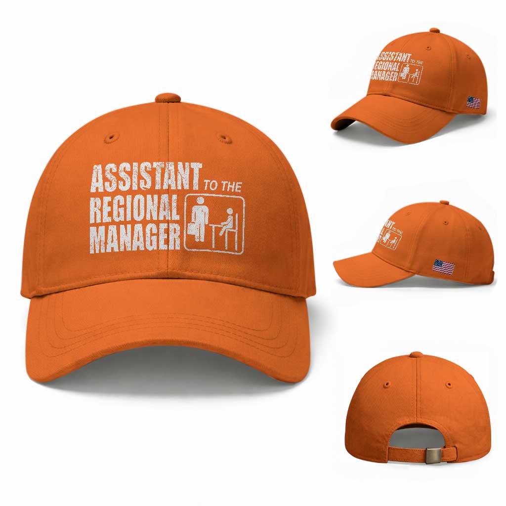 Assistant To The Regional Manager Baseball Cap Funny Dad Baby Matching TS11 Baseball Cap Universal Fit Orange Print Your Wear