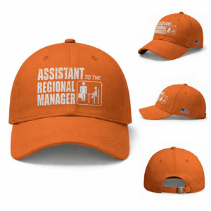 Assistant To The Regional Manager Baseball Cap Funny Dad Baby Matching TS11 Baseball Cap Universal Fit Orange Print Your Wear