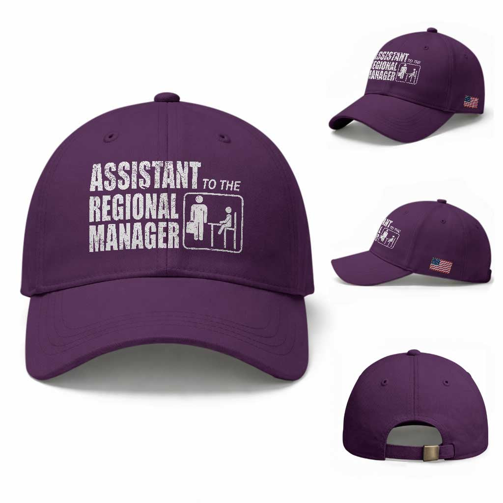 Assistant To The Regional Manager Baseball Cap Funny Dad Baby Matching TS11 Baseball Cap Universal Fit Purple Print Your Wear