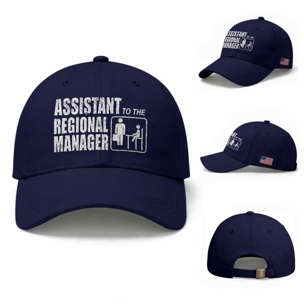 Assistant To The Regional Manager Baseball Cap Funny Dad Baby Matching TS11 Baseball Cap Universal Fit Dark Blue Print Your Wear