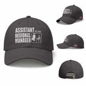 Assistant To The Regional Manager Baseball Cap Funny Dad Baby Matching TS11 Baseball Cap Universal Fit Dark Gray Print Your Wear