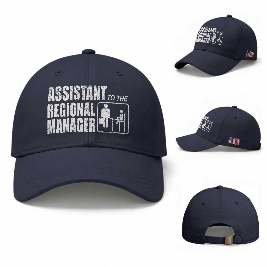 Assistant To The Regional Manager Baseball Cap Funny Dad Baby Matching TS11 Baseball Cap Universal Fit Navy Print Your Wear