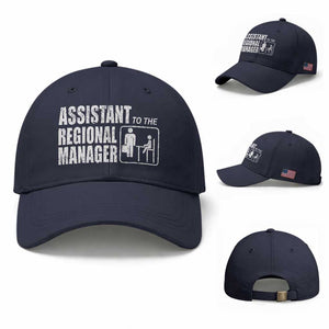 Assistant To The Regional Manager Baseball Cap Funny Dad Baby Matching TS11 Baseball Cap Universal Fit Navy Print Your Wear
