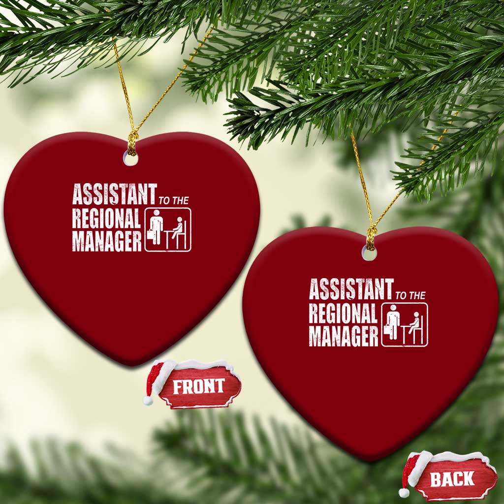 Assistant To The Regional Manager Ceramic Ornament Funny Dad Baby Matching TS11 Print Your Wear