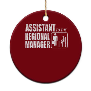 Assistant To The Regional Manager Ceramic Ornament Funny Dad Baby Matching TS11 1pc Red Print Your Wear