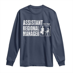 Assistant To The Regional Manager Long Sleeve Shirt Funny Dad Baby Matching TS11 Navy Print Your Wear