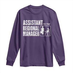 Assistant To The Regional Manager Long Sleeve Shirt Funny Dad Baby Matching TS11 Purple Print Your Wear