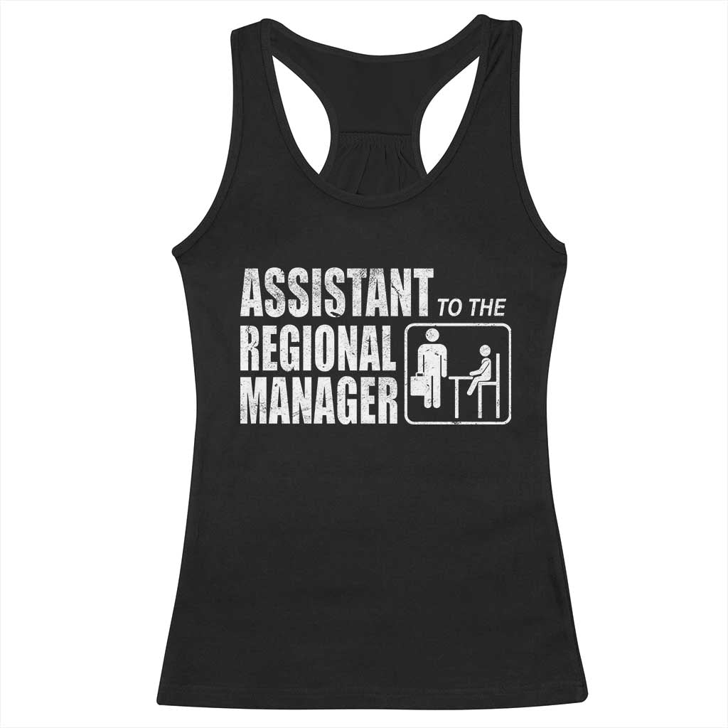 Assistant To The Regional Manager Racerback Tank Top Funny Dad Baby Matching TS11 Black Print Your Wear