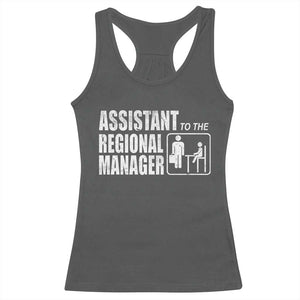 Assistant To The Regional Manager Racerback Tank Top Funny Dad Baby Matching TS11 Dark Heather Print Your Wear
