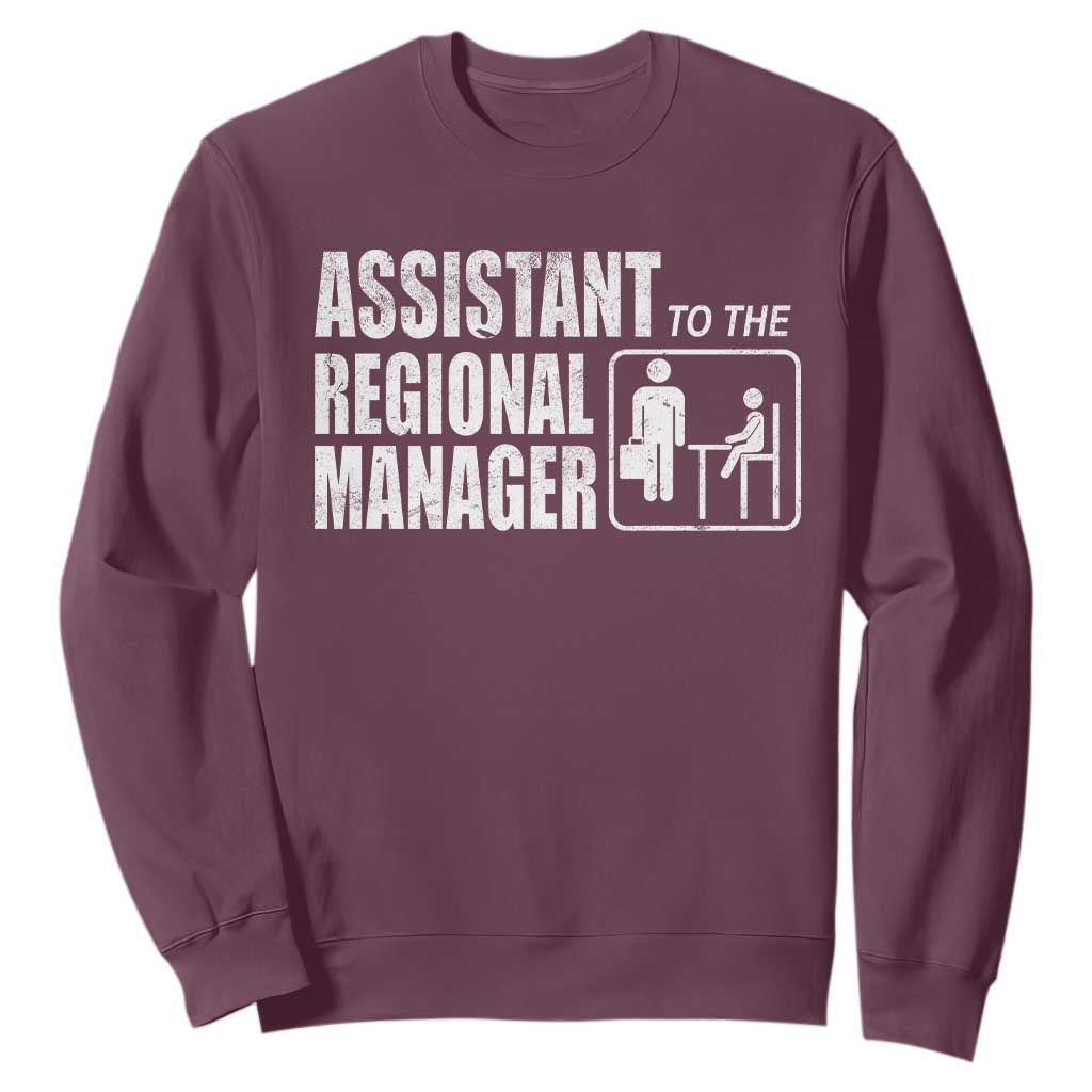Assistant To The Regional Manager Sweatshirt Funny Dad Baby Matching TS11 Maroon Print Your Wear