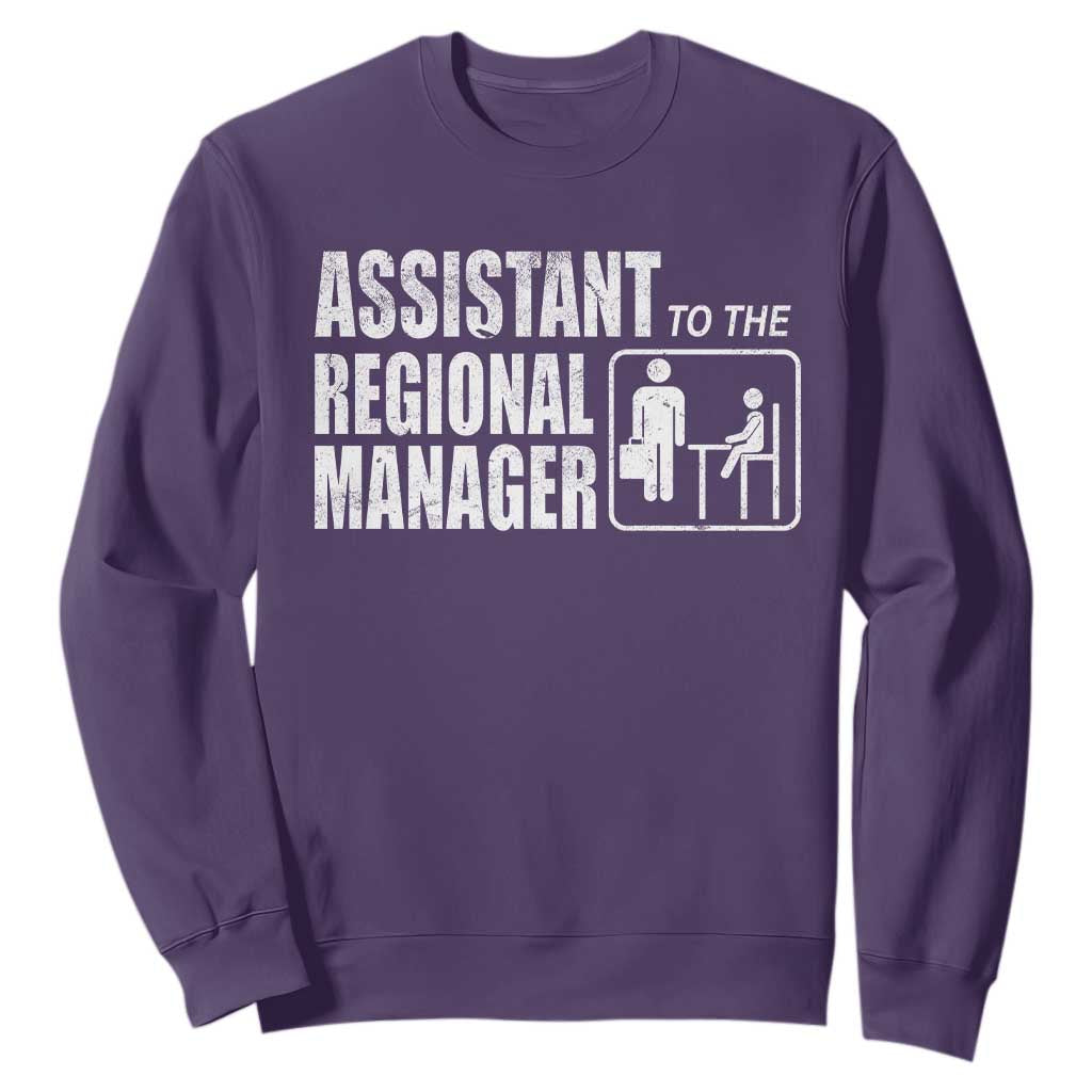 Assistant To The Regional Manager Sweatshirt Funny Dad Baby Matching TS11 Purple Print Your Wear