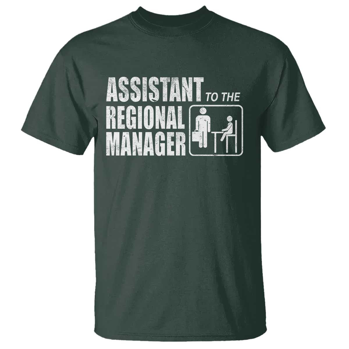 Assistant To The Regional Manager T Shirt Funny Dad Baby Matching TS11 Dark Forest Green Print Your Wear