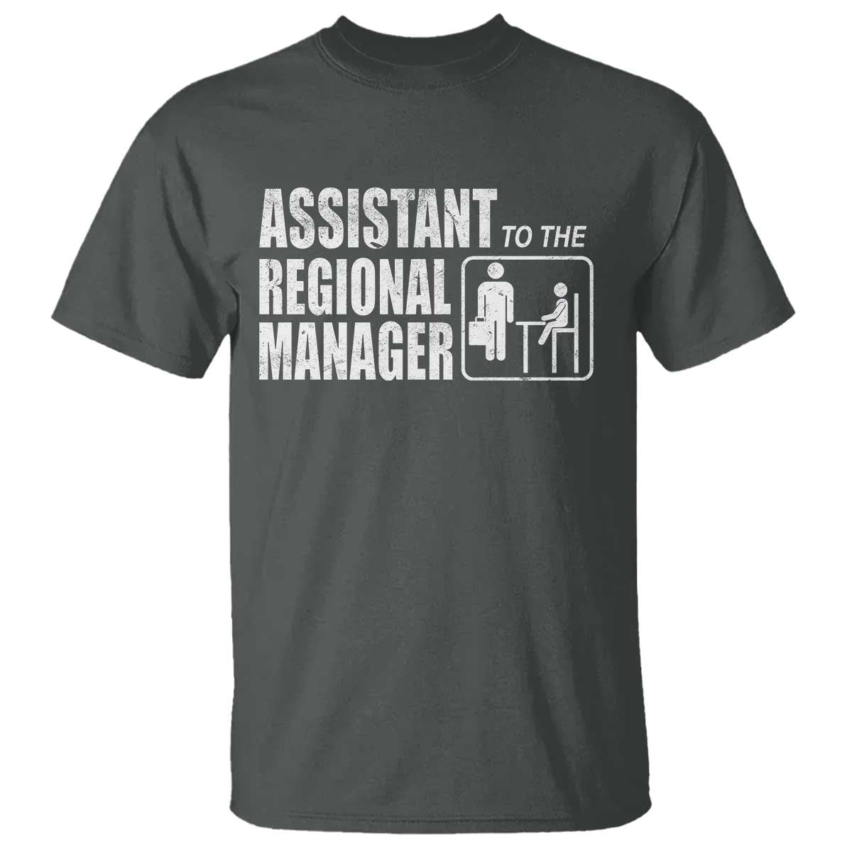 Assistant To The Regional Manager T Shirt Funny Dad Baby Matching TS11 Dark Heather Print Your Wear