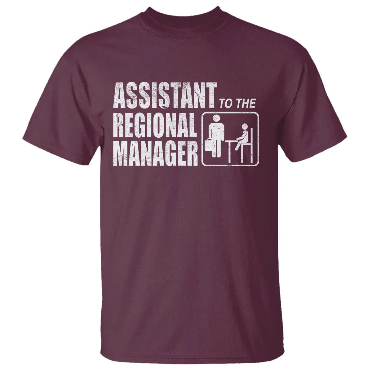 Assistant To The Regional Manager T Shirt Funny Dad Baby Matching TS11 Maroon Print Your Wear