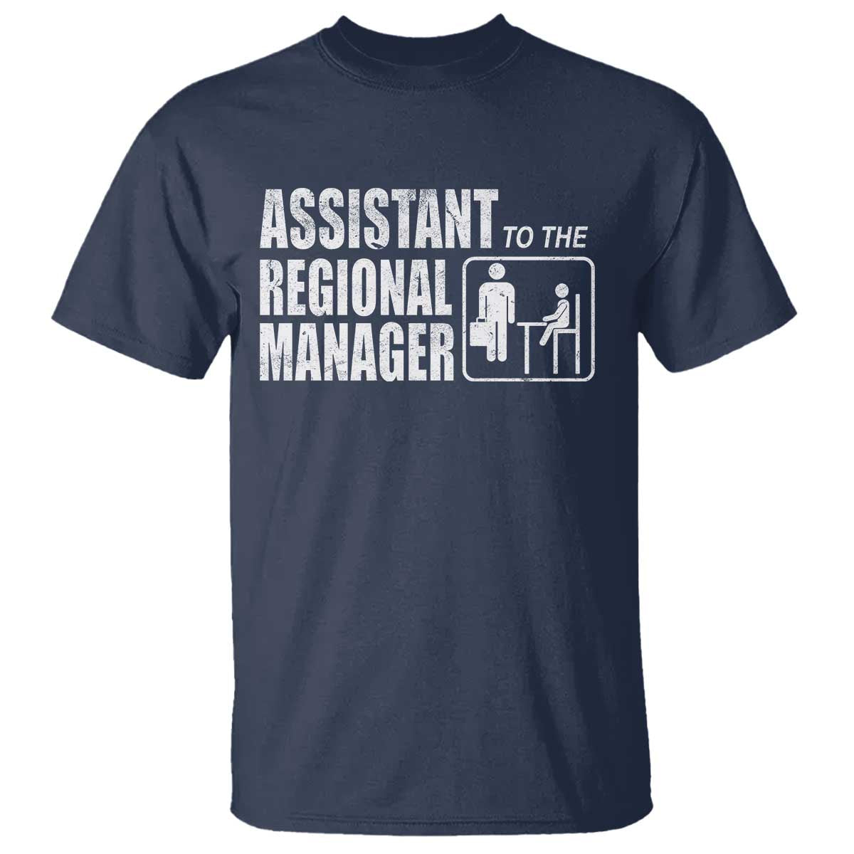 Assistant To The Regional Manager T Shirt Funny Dad Baby Matching TS11 Navy Print Your Wear