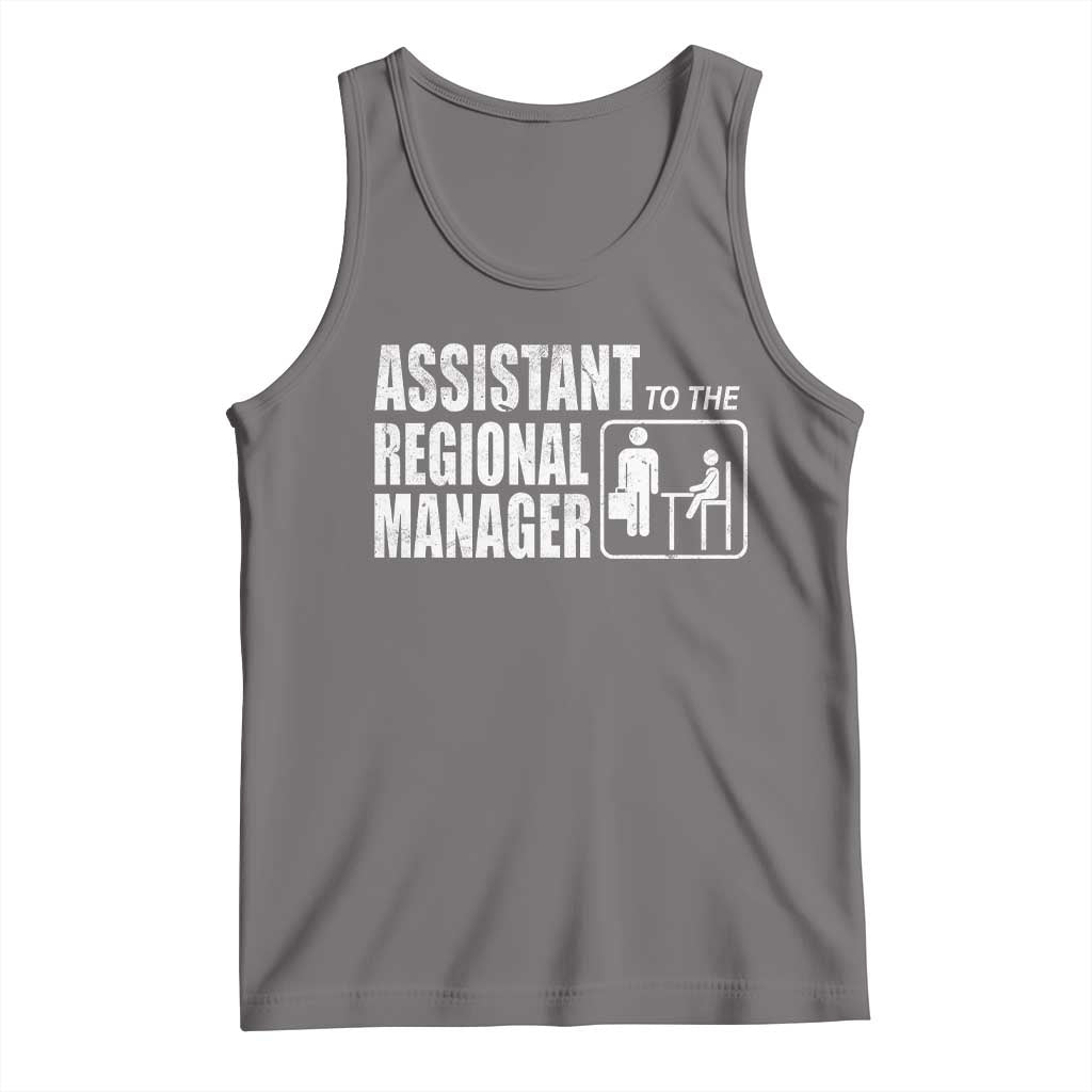 Assistant To The Regional Manager Tank Top Funny Dad Baby Matching TS11 Deep Heather Print Your Wear