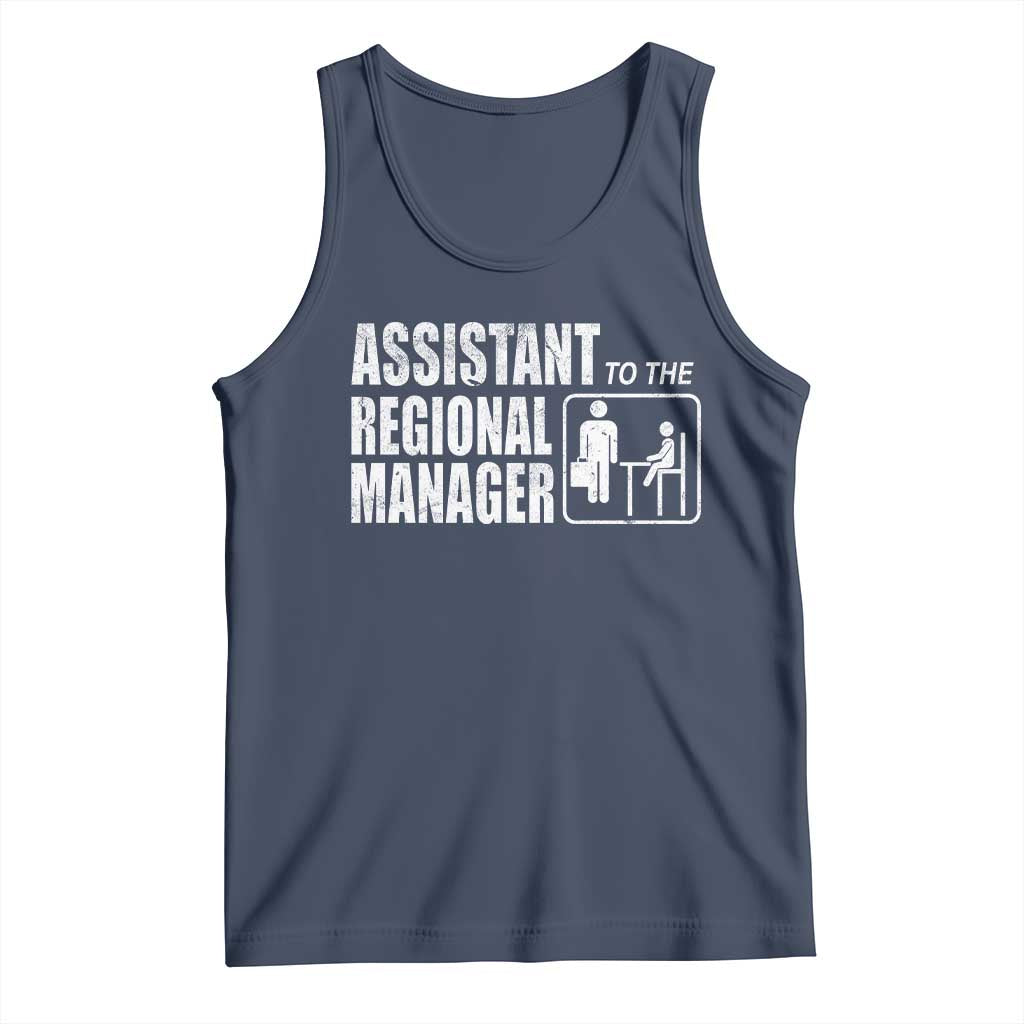Assistant To The Regional Manager Tank Top Funny Dad Baby Matching TS11 Navy Print Your Wear