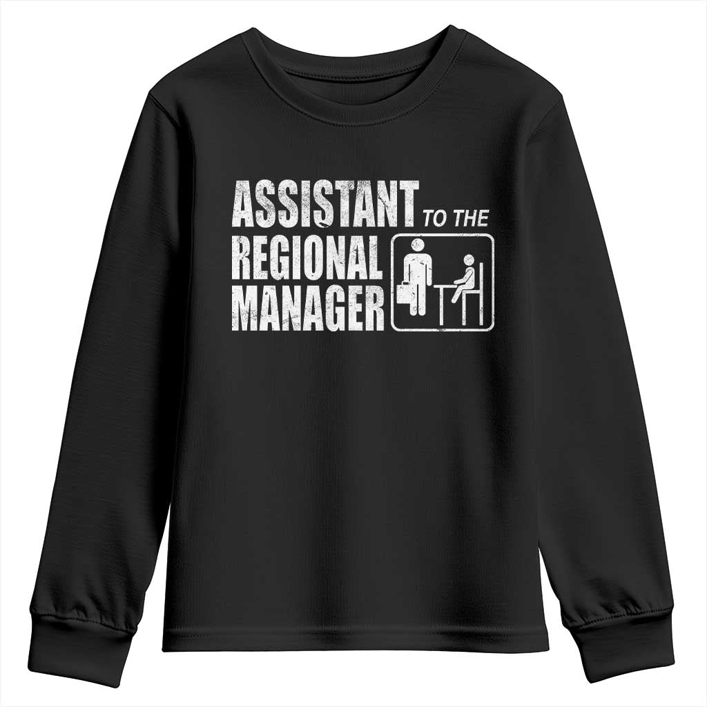 Assistant To The Regional Manager Youth Sweatshirt Funny Dad Baby Matching TS11 Black Print Your Wear