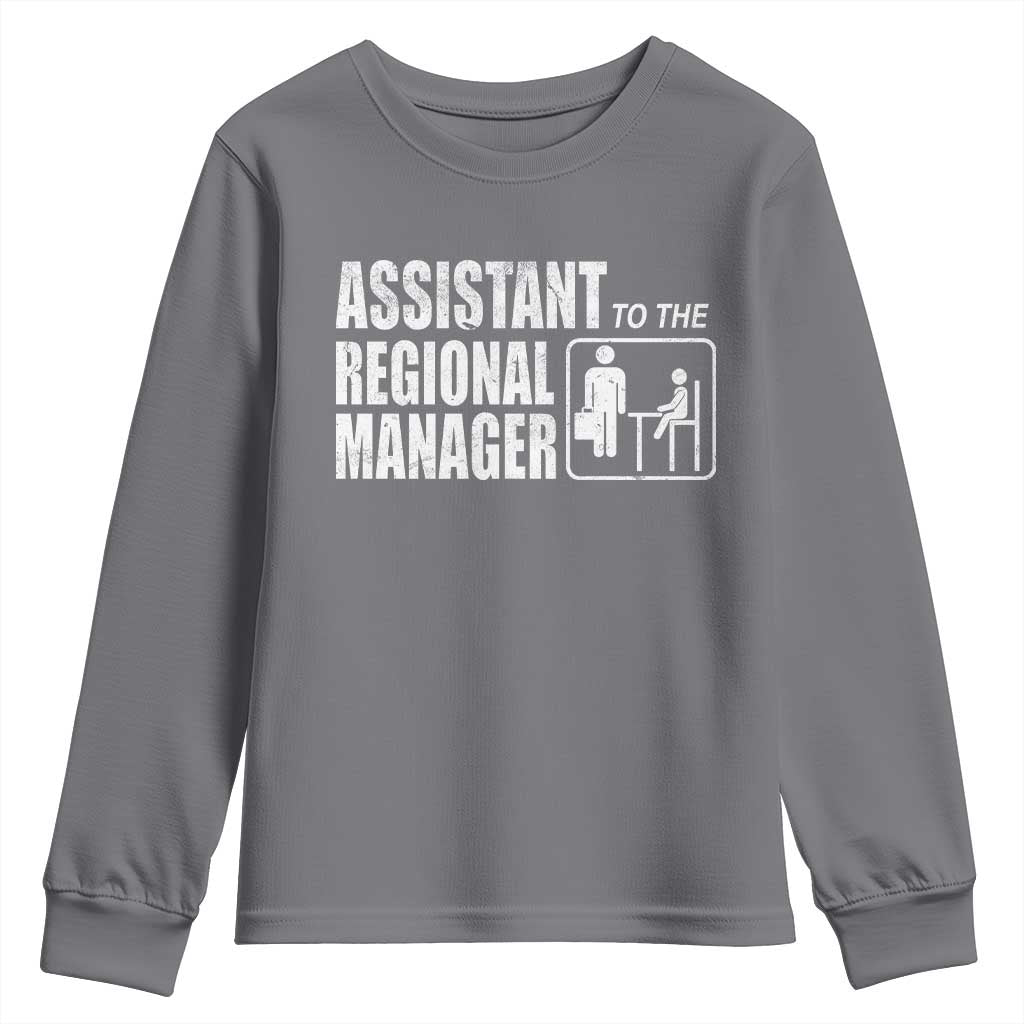 Assistant To The Regional Manager Youth Sweatshirt Funny Dad Baby Matching TS11 Charcoal Print Your Wear