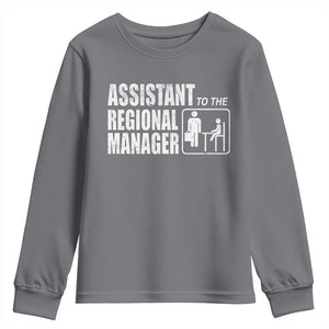 Assistant To The Regional Manager Youth Sweatshirt Funny Dad Baby Matching TS11 Charcoal Print Your Wear