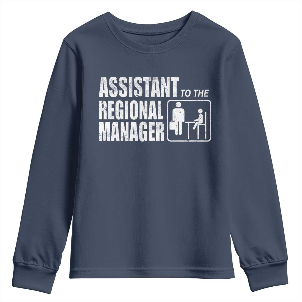 Assistant To The Regional Manager Youth Sweatshirt Funny Dad Baby Matching TS11 Navy Print Your Wear