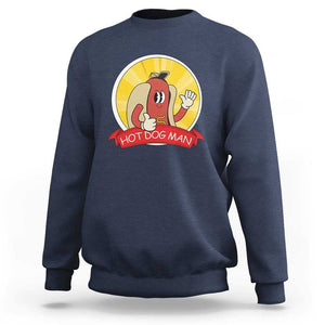 Hot Dog Man Sweatshirt Vintage Comic Retro TS11 Navy Print Your Wear