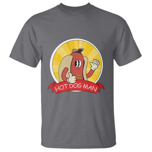 Hot Dog Man T Shirt Vintage Comic Retro TS11 Charcoal Print Your Wear