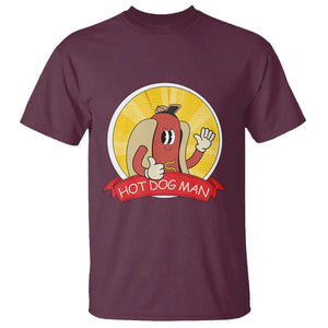 Hot Dog Man T Shirt Vintage Comic Retro TS11 Maroon Print Your Wear