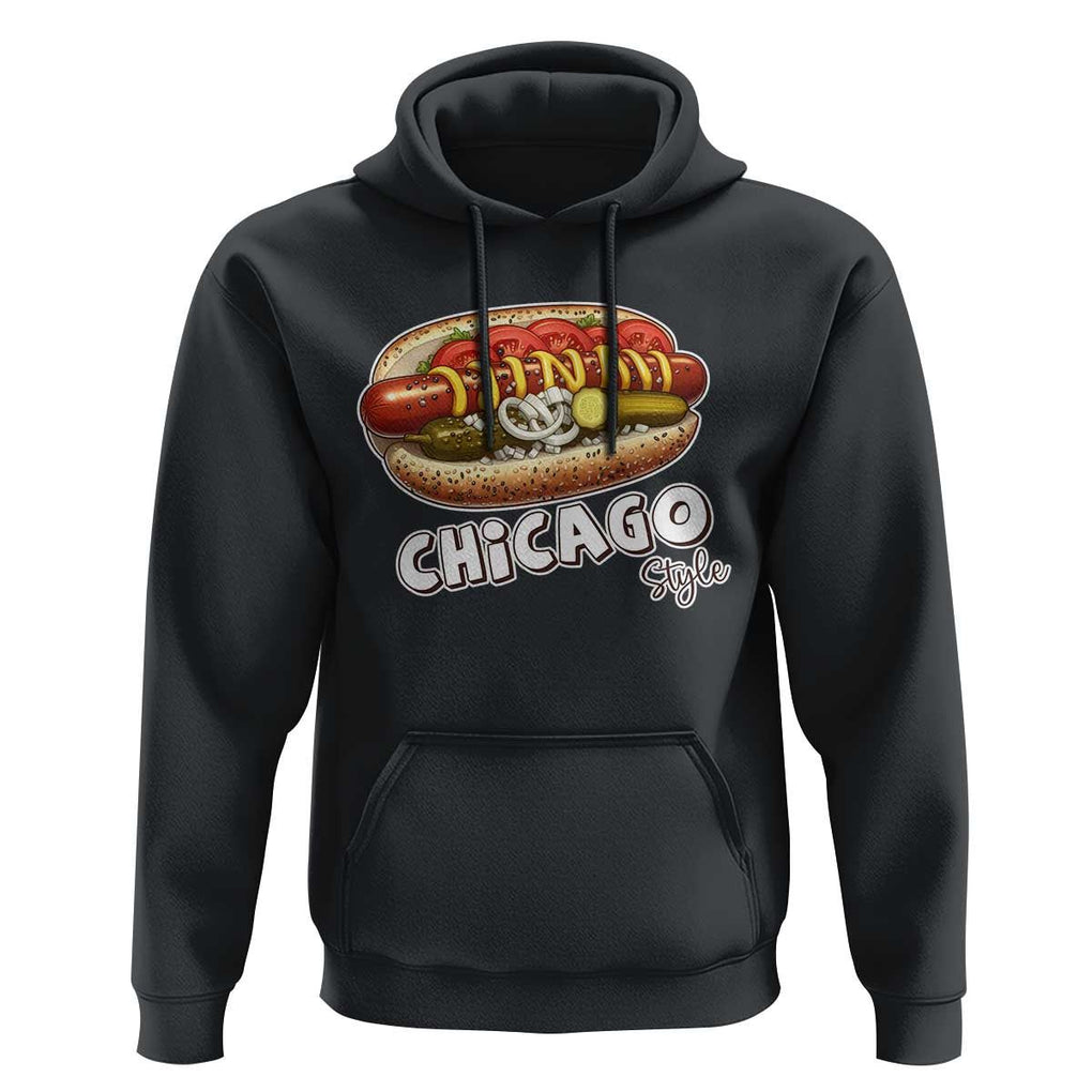 HotDog Lover Hoodie Chicago Style Hot Dog Vintage Summer Souvenir Travel TS11 Black Print Your Wear