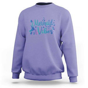 Mermaid Vibes Sweatshirt Cute Mermaid Tail Beach TS11 Violet Print Your Wear