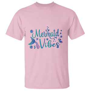 Mermaid Vibes T Shirt Cute Mermaid Tail Beach TS11 Light Pink Print Your Wear