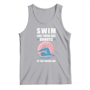 Swimming Lover Tank Top Swim Like There Are Donuts At The Finish Line TS11 Athletic Heather Print Your Wear