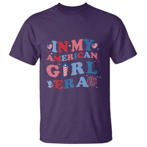 Fourth Of July T Shirt In My American Girl Era Red White Blue Independence Day Peace TS11 Purple Print Your Wear