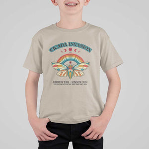 Cicada Invasion Reunion Tour Summer 2024 T Shirt For Kid Vintage Broods XIX & XIII Boho Style TS11 Sand Print Your Wear