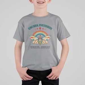 Cicada Invasion Reunion Tour Summer 2024 T Shirt For Kid Vintage Broods XIX & XIII Boho Style TS11 Sport Gray Print Your Wear