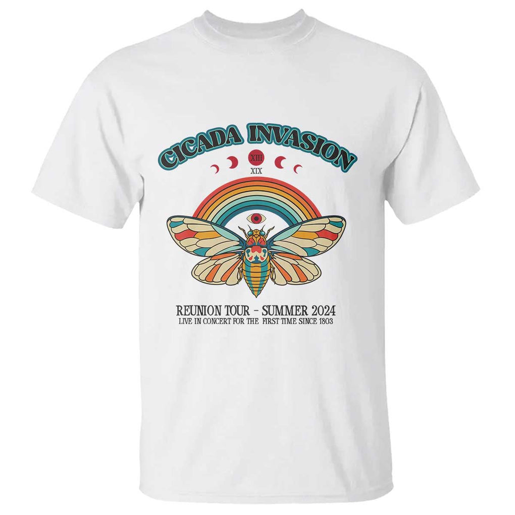 Cicada Invasion Reunion Tour Summer 2024 T Shirt Vintage Broods XIX & XIII Boho Style TS11 White Print Your Wear